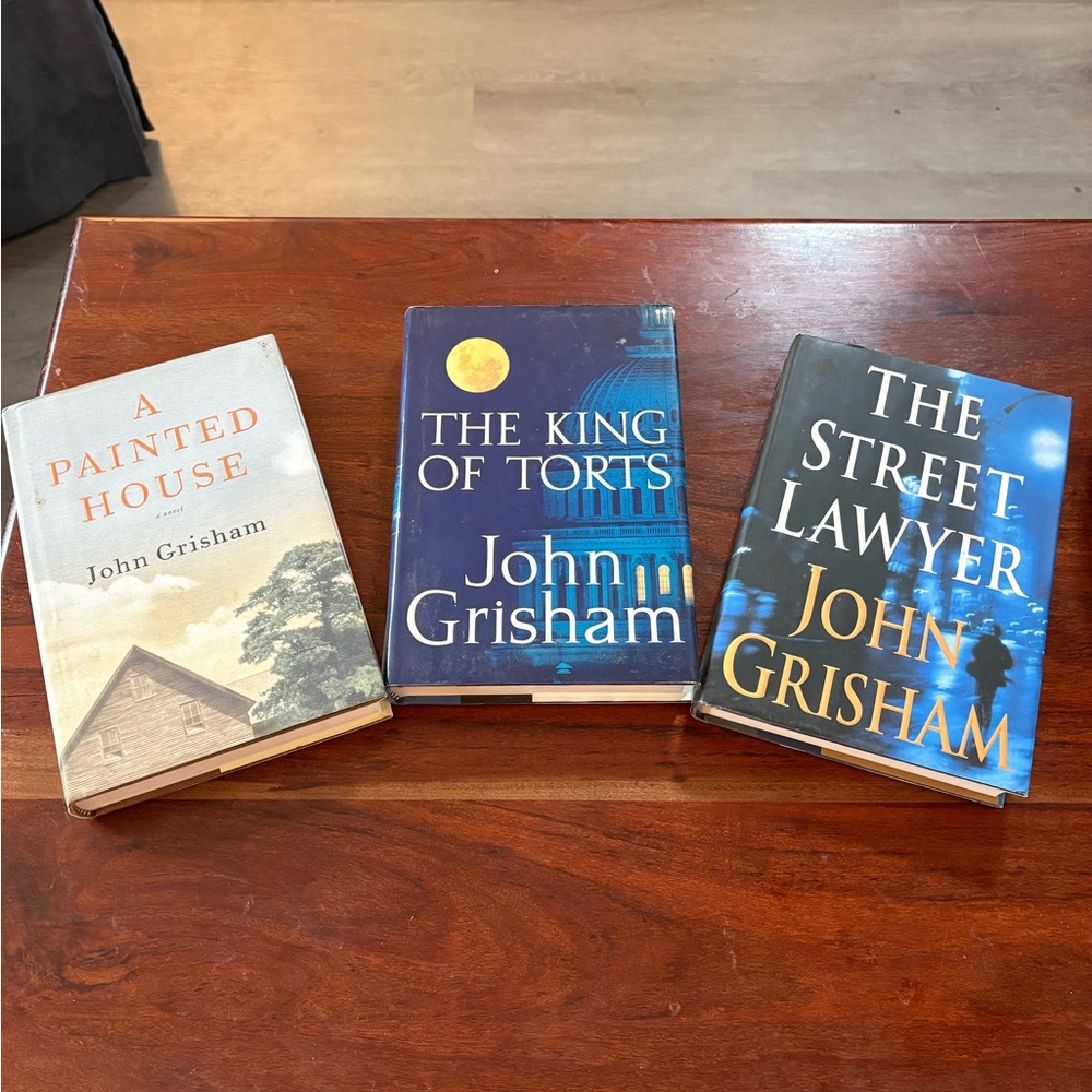 Lot/3 John Grisham Hardcover Novels, Titles in Description